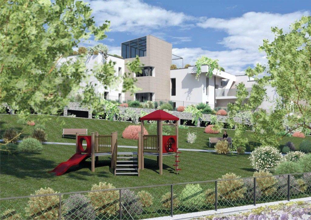 Трехкомнатная квартира в Вербании с видом на сад в районе Палланца, AA.2785